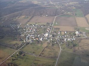 Luftbild von Zanesfield, Blick von Osten