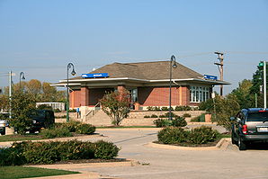 Die METRA-Station im Zentrum von Antioch