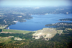 Luftaufnahme des Belton Lake