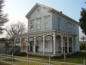 Das bei der NRHP als historisch gelistete Brewster House in Galt, Sacramento County