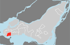 Lage von Baie-D’Urfé in der Agglomeration Montreal