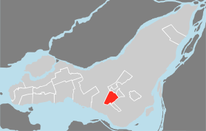 Lage von Côte-Saint-Luc in der Agglomeration Montreal