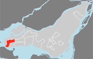 Lage von Sainte-Anne-de-Bellevue in der Agglomeration Montreal