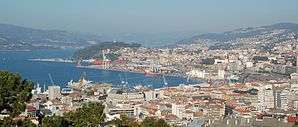 Zentrum und Hafen von Vigo