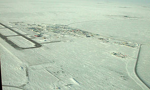 Luftbild von Deadhorse, März 2007
