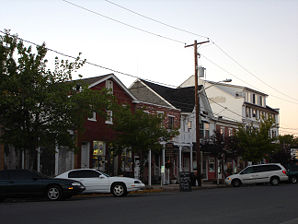 Häuserzeile in Delaware City