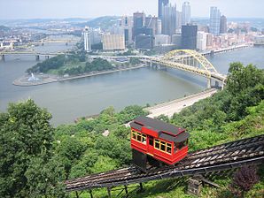 Downtown Pittsburgh vom Mount Washington aus