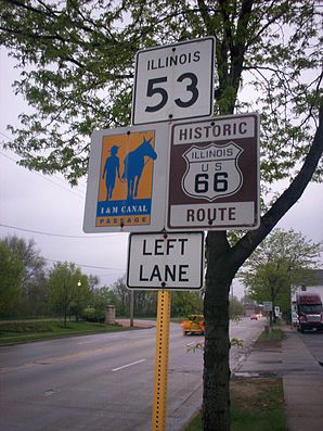 Historic Route 66 & Route 53 in Joliet, IL south of Theodore Street..JPG