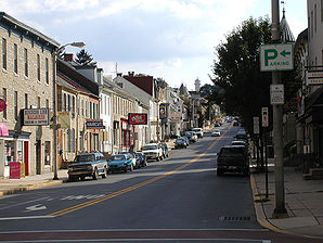 Blick auf die West Main Street in Kutztown