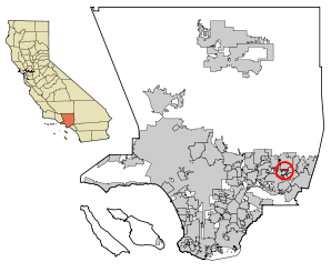 LA County Incorporated Areas Charter Oak highlighted.svg