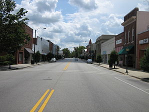 Blick auf Main Street in Richtung Süden