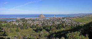 Blick auf Morro Bay mit dem die Bucht beherrschenden Morro Rock