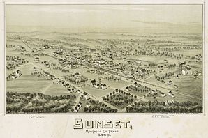 Karte von Sunset 1890