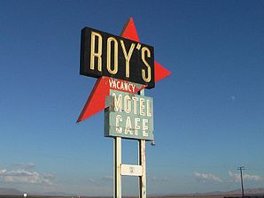 Roys Motel Café sign