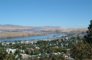The Dalles am Columbia River, vom Kelly Viewpoint gesehen