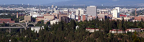 Panorama-Ansicht von Downtown Spokane