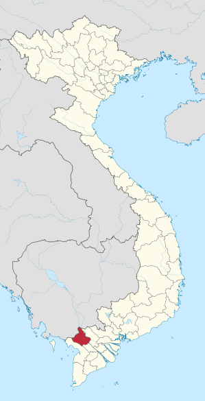 Karte von Vietnam mit der Provinz An Giang hervorgehoben