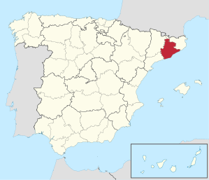 Lage der Provinz Barcelona