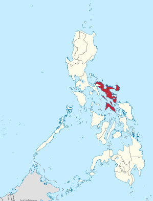 Lage des Bezirkes Bicol-Region innerhalb der Philippinen