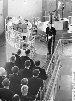 Einweihung des Rossendorfer Forschungsreaktors im Jahr 1957