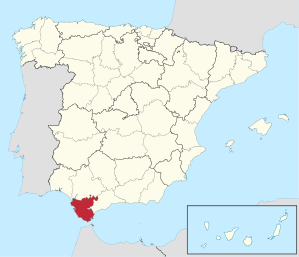Lage der Provinz Cádiz
