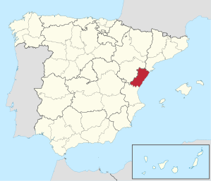Lage der Provinz Castellón