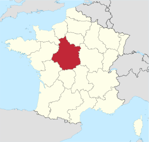 Lage der Region Centre in Frankreich