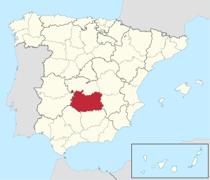 Lage der Provinz Ciudad Real
