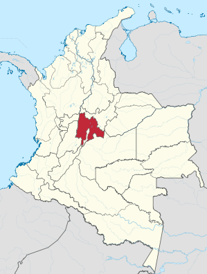 Lage von Cundinamarca in Kolumbien