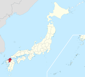 Lage der Präfektur Fukuoka in Japan