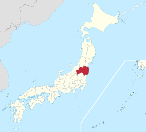 Lage der Präfektur Fukushima in Japan