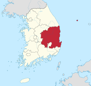 Karte: Gyeongsangbuk-do in Südkorea