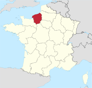 Lage der Region Haute-Normandie in Frankreich