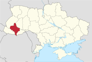 Karte der Ukraine mit Oblast Iwano-Frankiwsk