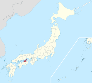 Lage der Präfektur Kagawa in Japan