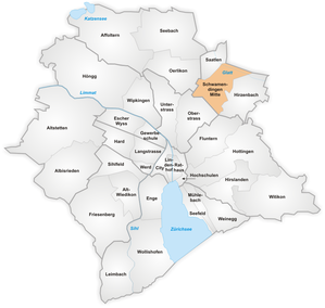 Karte von Schwamendingen Mitte