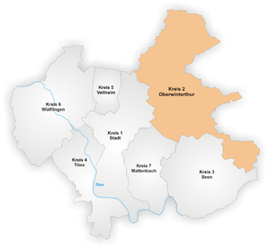 Karte von Oberwinterthur