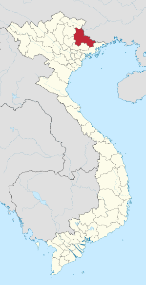 Karte von Vietnam mit der Provinz Lạng Sơn hervorgehoben