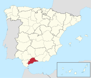 Lage der Provinz Málaga