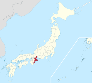Lage der Präfektur Mie in Japan