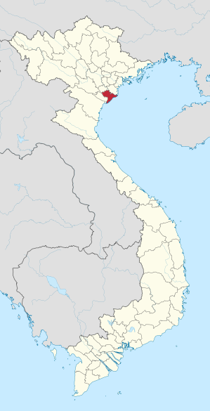 Karte von Vietnam mit der Provinz Nam Định hervorgehoben