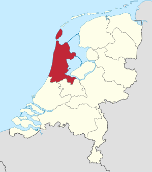 Karte: Provinz Nordholland in den Niederlanden