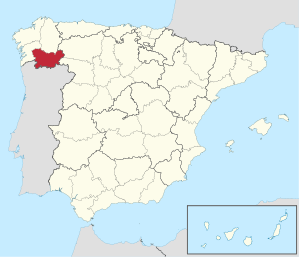 Lage der Provinz Ourense