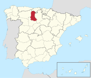 Lage der Provinz Palencia