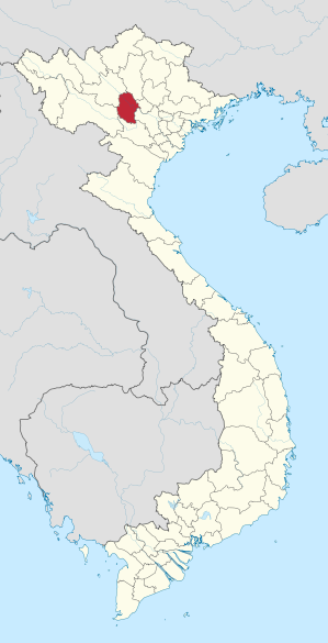 Karte von Vietnam mit der Provinz Phú Thọ hervorgehoben