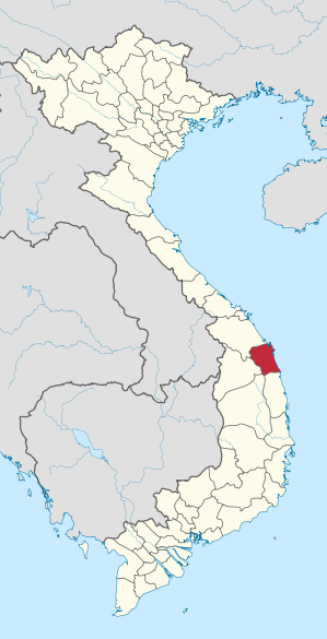 Karte von Vietnam mit der Provinz Quảng Ngãi hervorgehoben