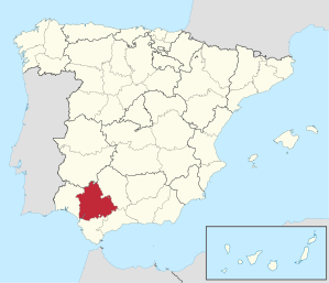 Lage der Provinz Sevilla