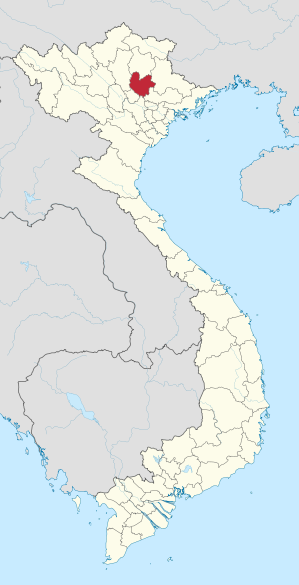 Karte von Vietnam mit der Provinz Thái Nguyên hervorgehoben