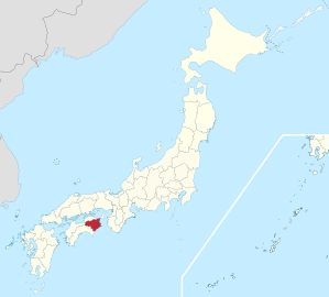 Lage der Präfektur Tokushima in Japan