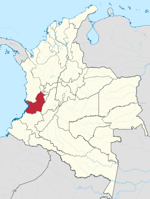 Lage von Valle del Cauca in Kolumbien
